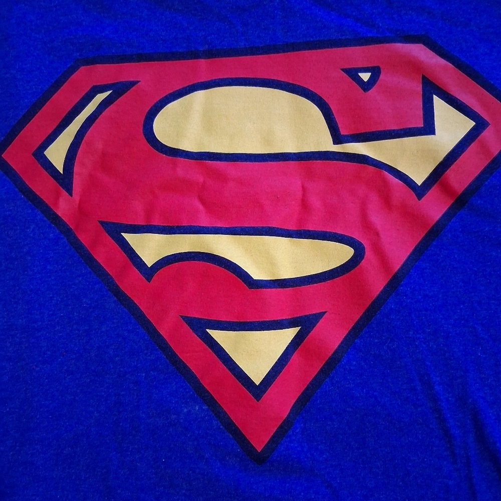 Classic Blue DC Comics SUPERMAN T-Shirt. Size Large - Picture 2 of 3